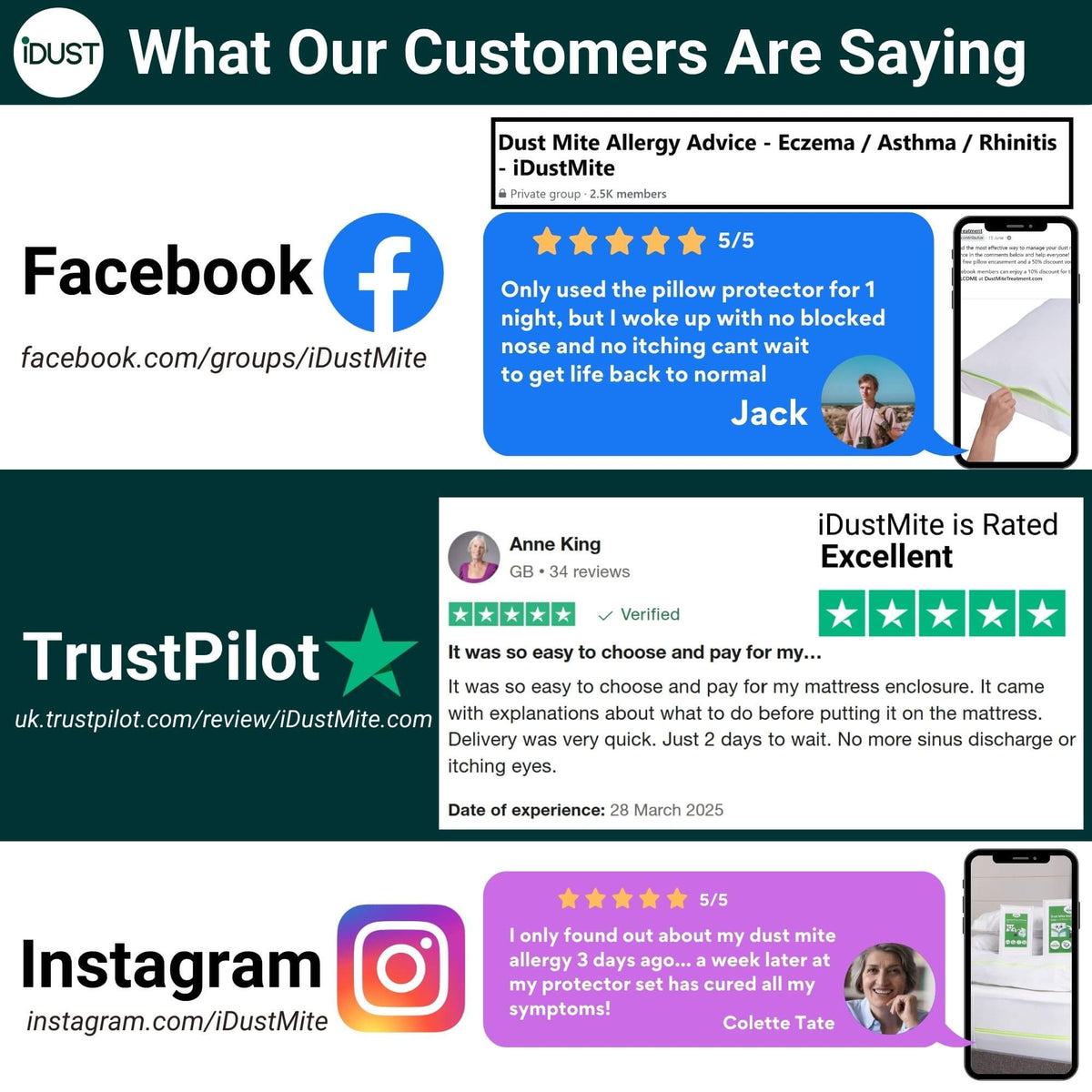 Anti-Dust Mite Bedding Pillow Case (Set of 2)