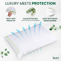 Anti Dust Mite Pillow Protectors (Set of 2) – Allergy Protection for Pillows