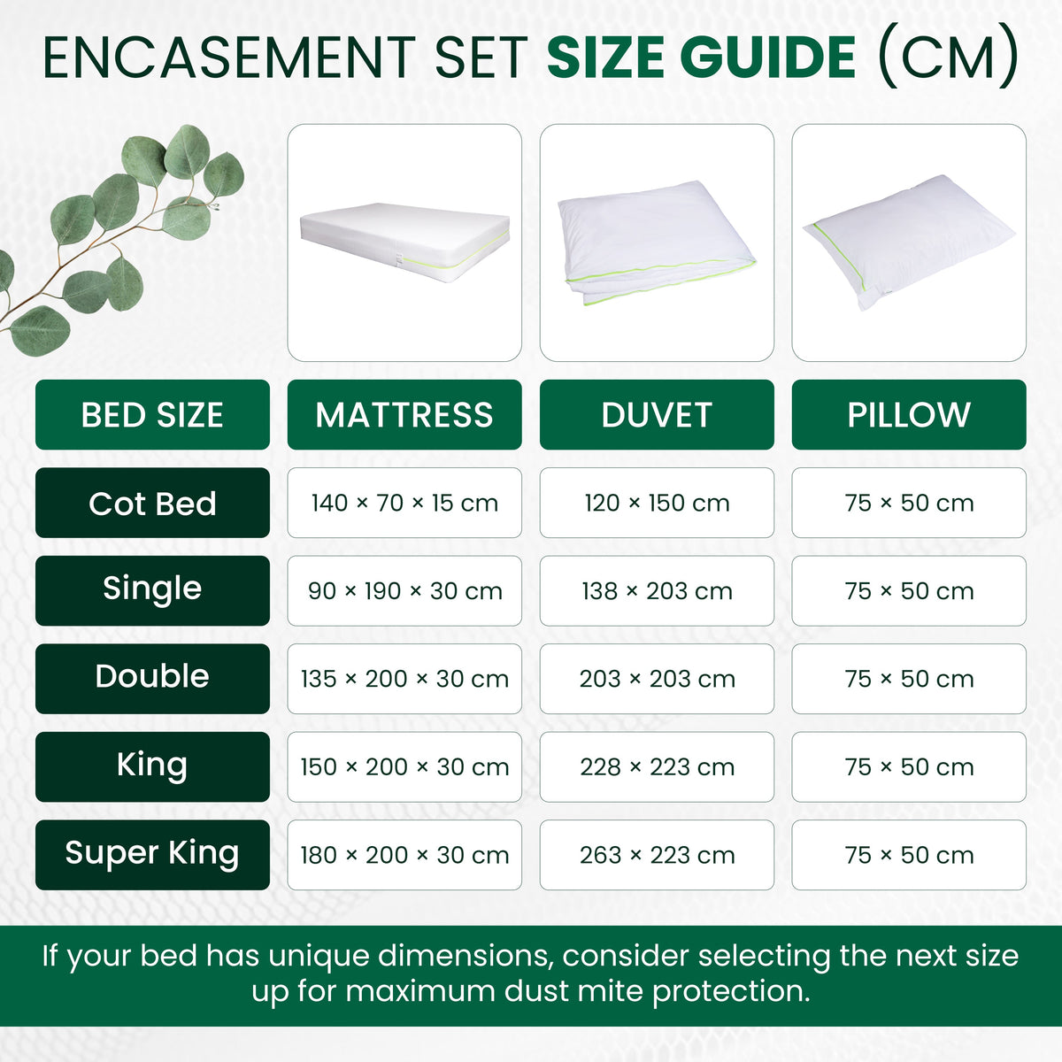 Anti-Allergy Dust Mite Protector Set | Mattress, Pillow & Duvet