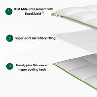 Eucalyptus Silk Duvet Inner with Built-In Dust Mite Protector – No Outer Cover Needed