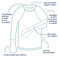 Eczema Scratch Mitten T Eco-Organic Pack Of 2 (5-14 yrs)