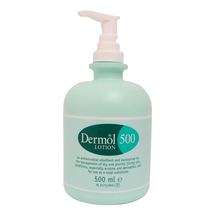 Eczema Clinic Dermol 500 - Lotion Moisturiser Soap Substitute Antimicrobial Emollient - 500Ml