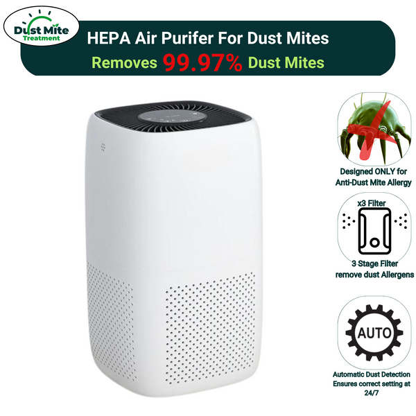 Dust Air Purifier |  HEPA Filter for Dust Mite Allergy
